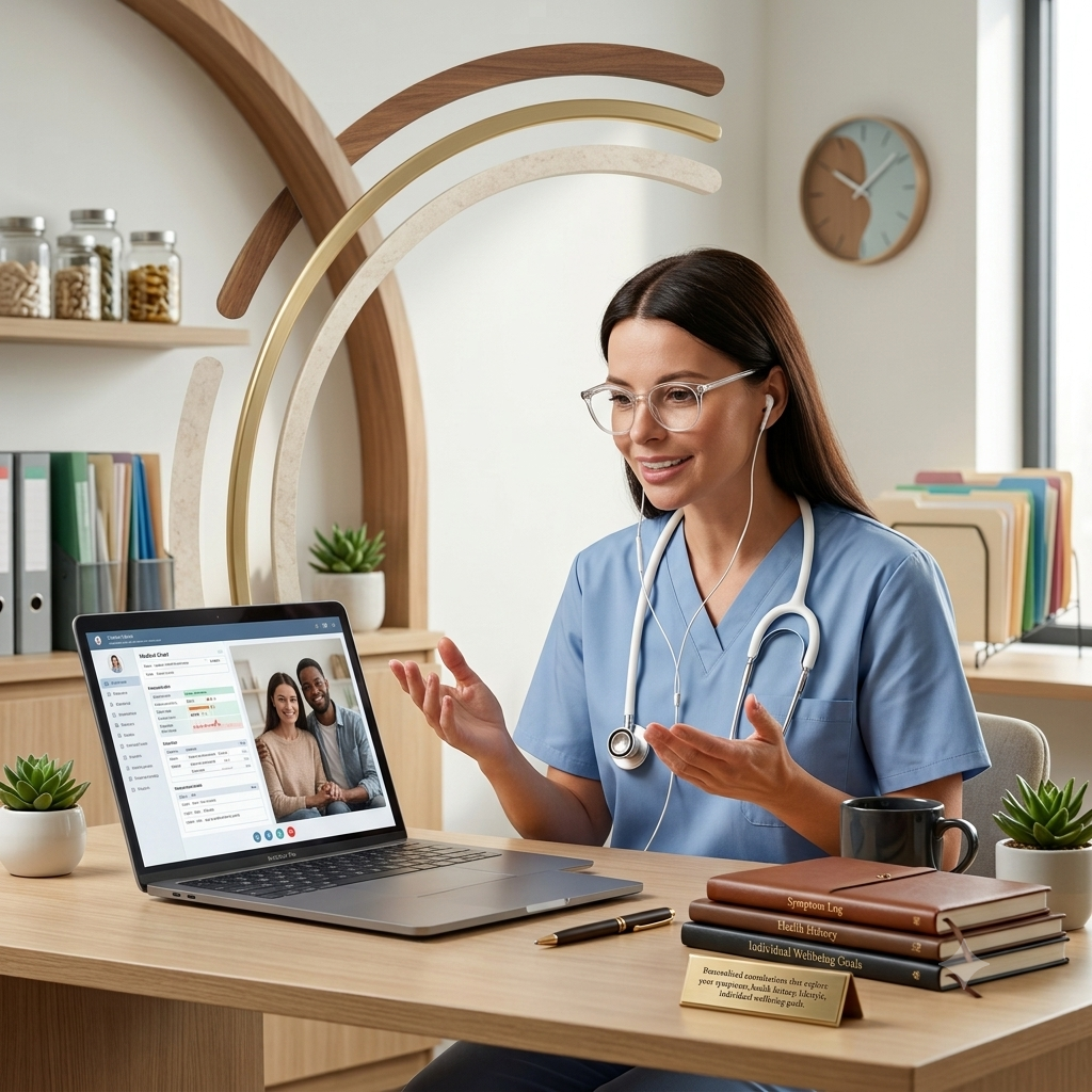 Homeopathy consultation services online – doctor on a video call